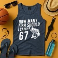 How Many Fish Should I Catch 67 6-7 Meme Funny Tank Top thumb 4