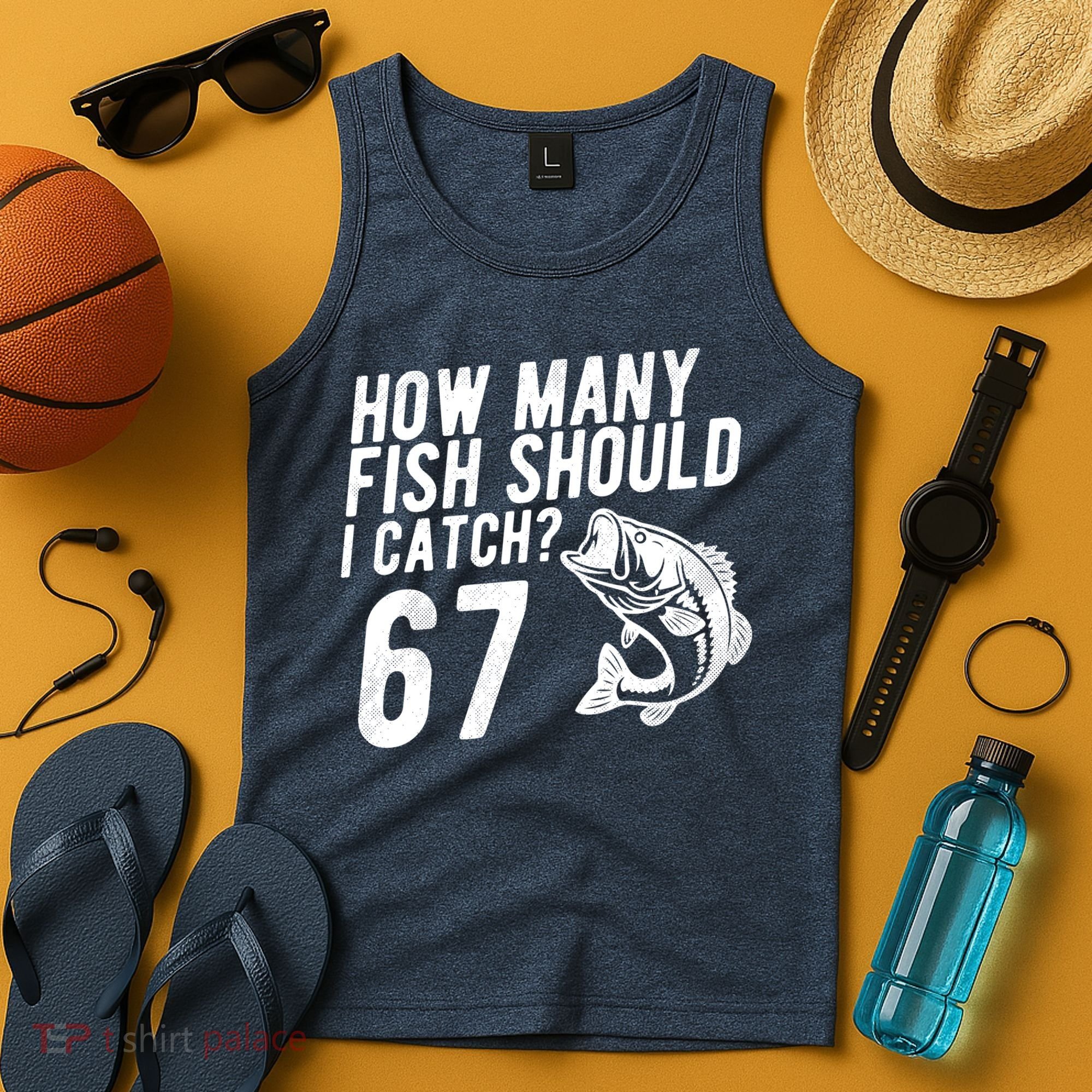 How Many Fish Should I Catch 67 6-7 Meme Funny Tank Top
