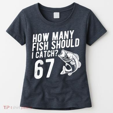 How Many Fish Should I Catch 67 6-7 Meme Funny Women's T-Shirt