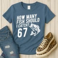 How Many Fish Should I Catch 67 6-7 Meme Funny Women's T-Shirt thumb 3