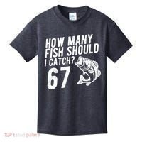 How Many Fish Should I Catch 67 6-7 Meme Funny Kids T-Shirt thumb 0