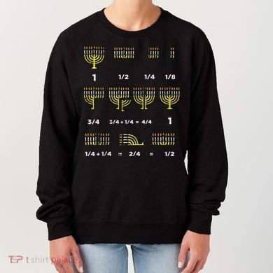 Hanukkah Math Fractions Menorah Chanukah Teacher   Women's Sweatshirt