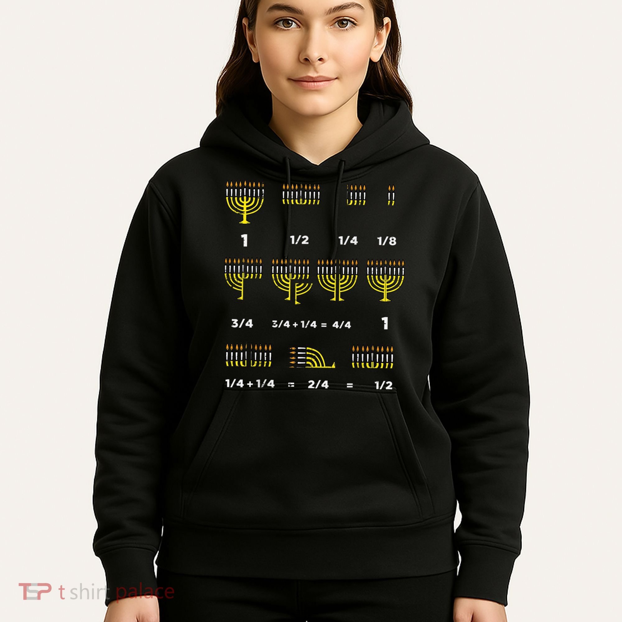 Hanukkah Math Fractions Menorah Chanukah Teacher   Hoodie