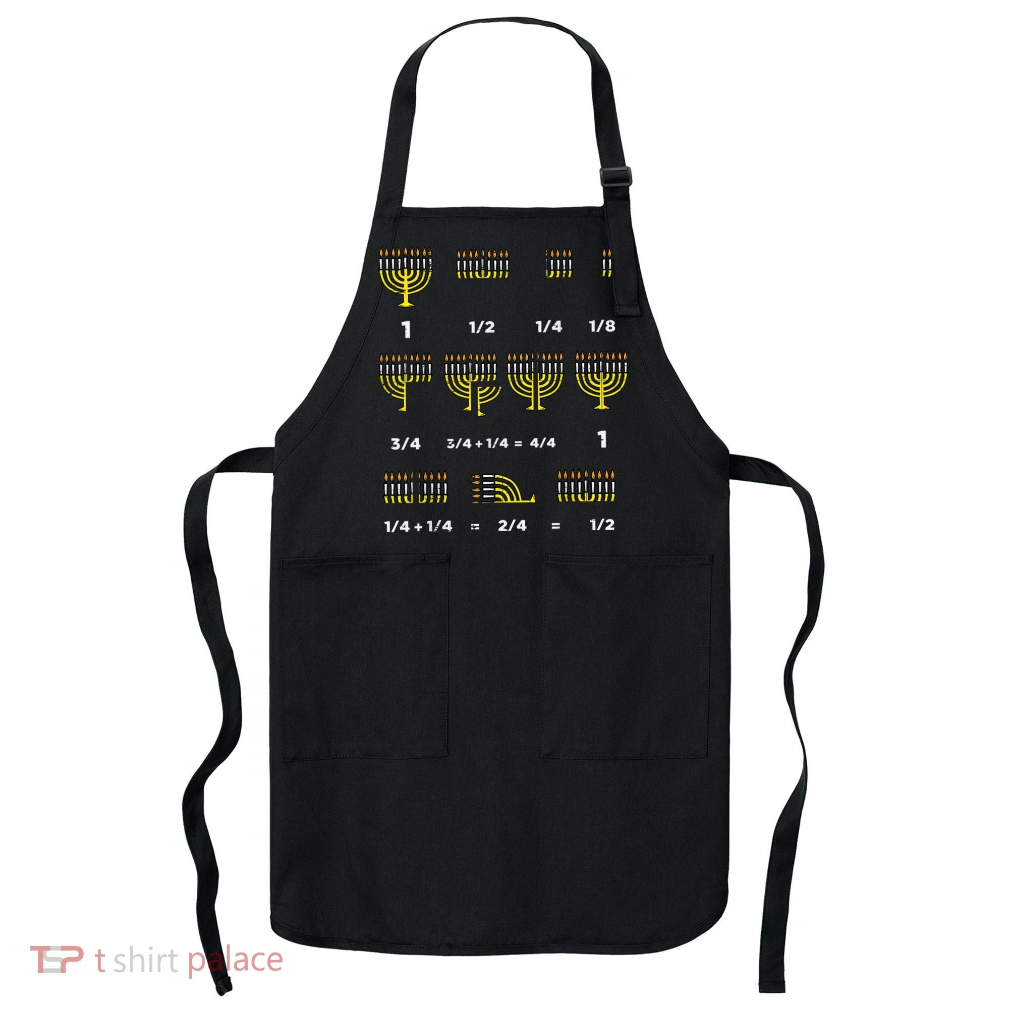 Hanukkah Math Fractions Menorah Chanukah Teacher   Apron