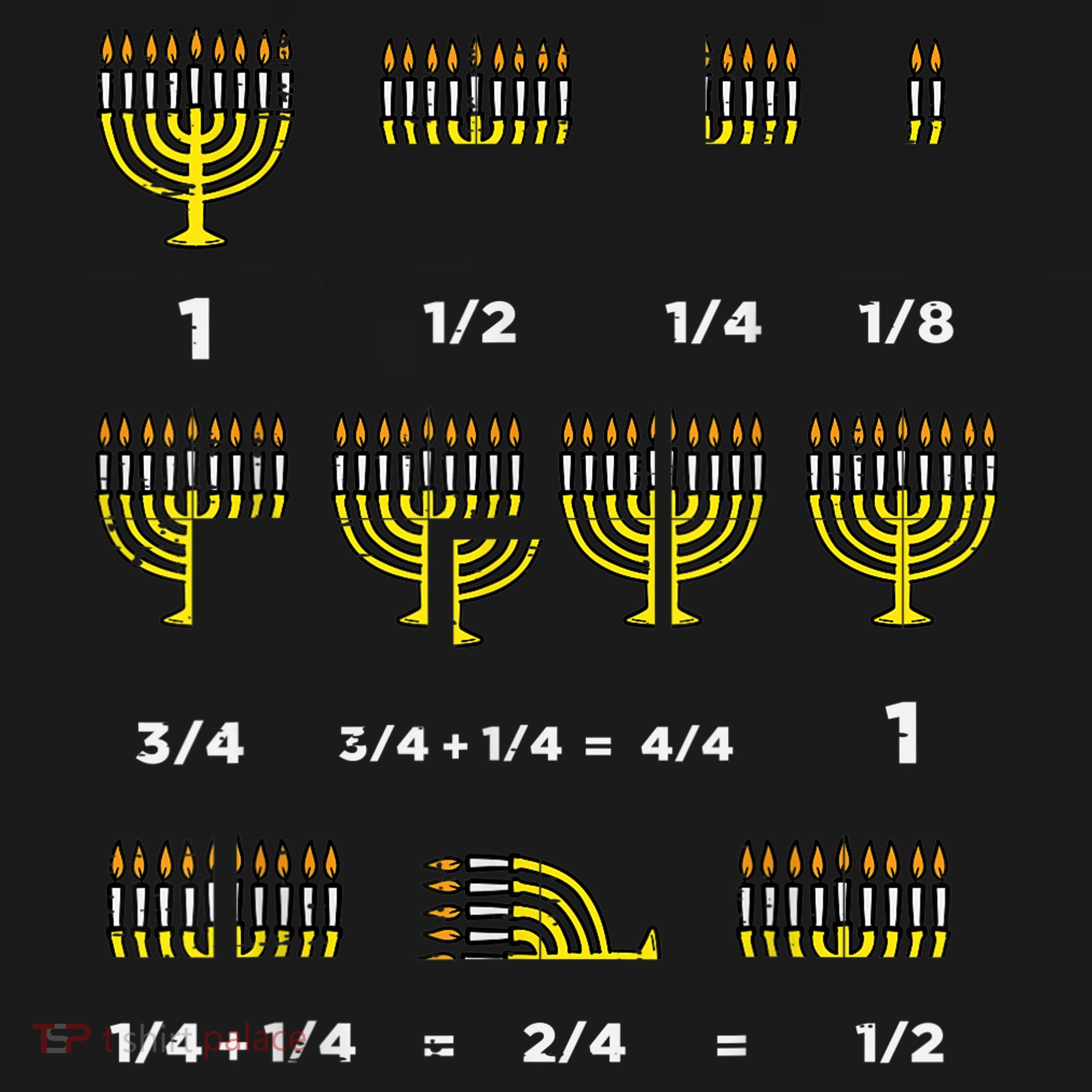 Hanukkah Math Fractions Menorah Chanukah Teacher   Women's Flannel Pajama Set