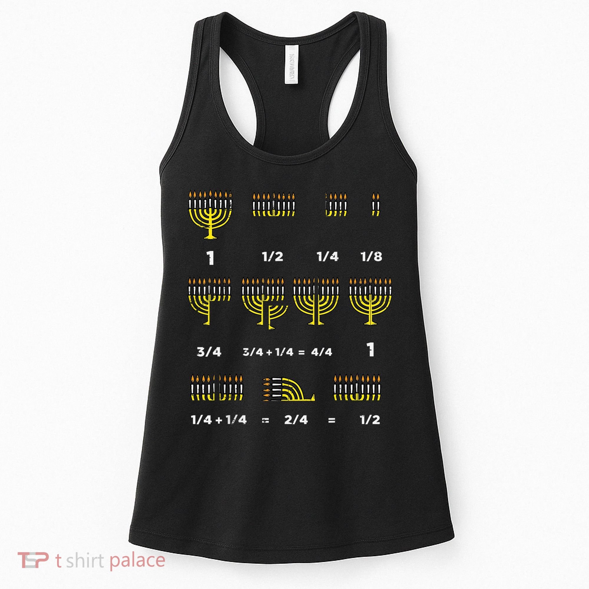 Hanukkah Math Fractions Menorah Chanukah Teacher   Women's Tank Top
