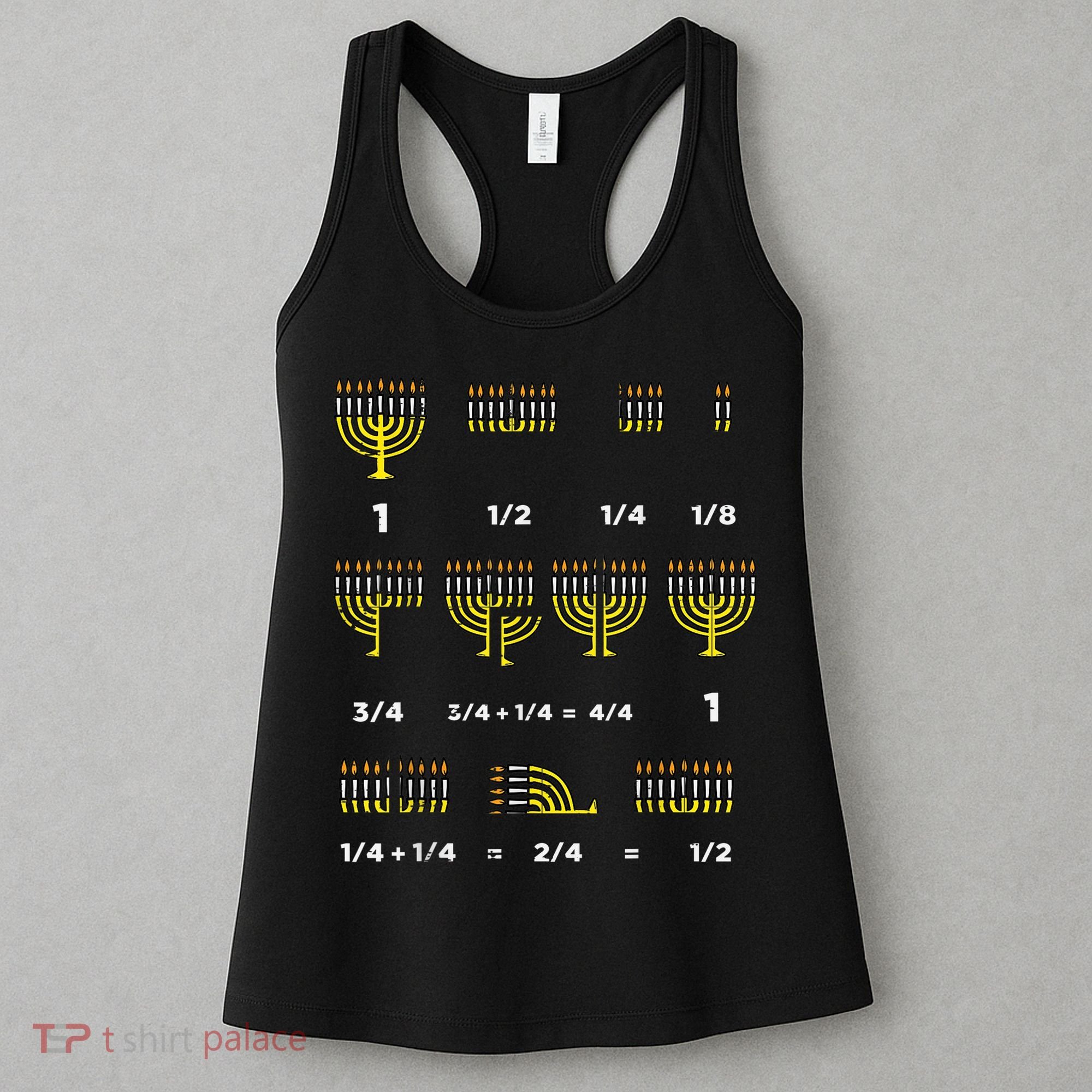 Hanukkah Math Fractions Menorah Chanukah Teacher   Women's Tank Top