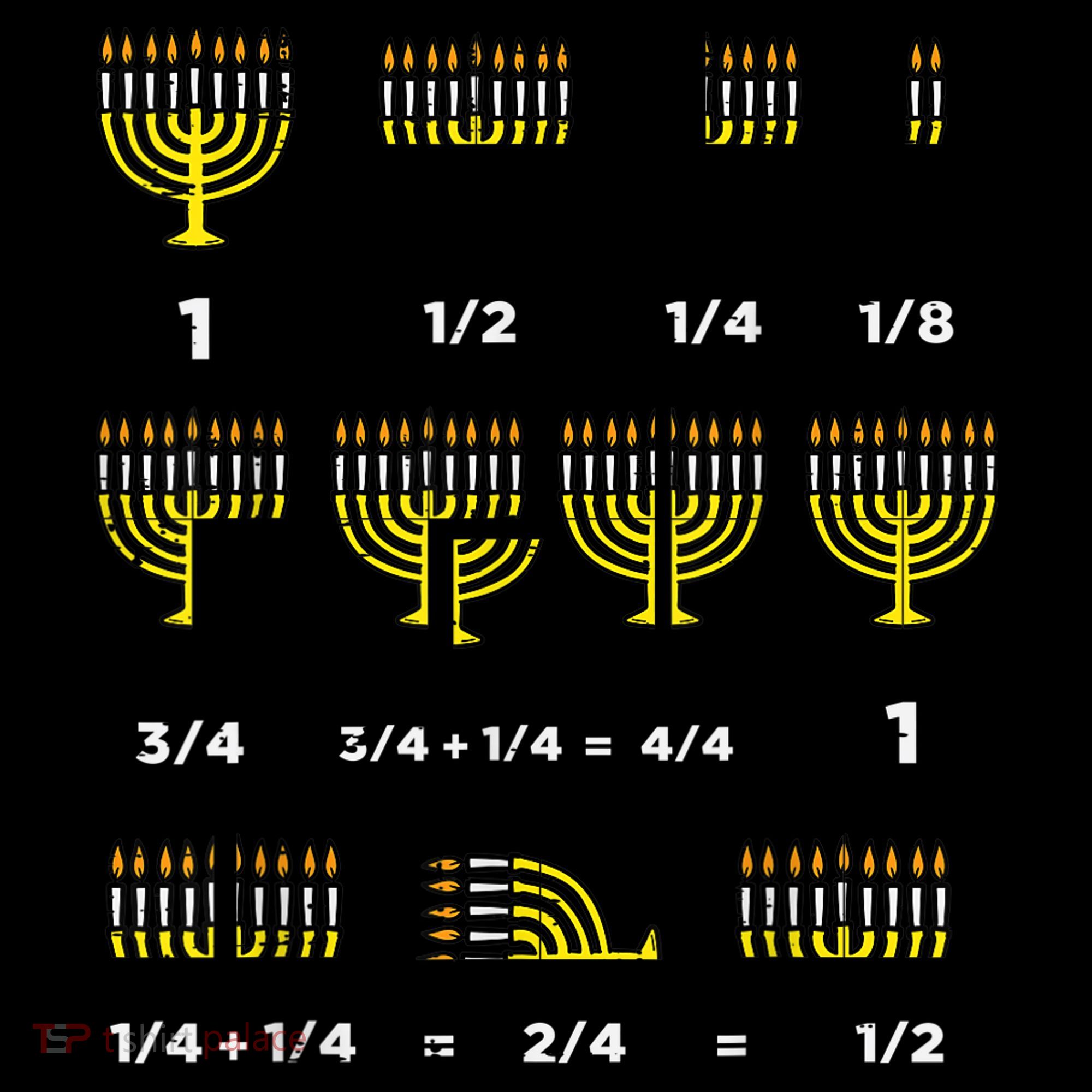 Hanukkah Math Fractions Menorah Chanukah Teacher   Baby Bodysuit