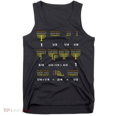Hanukkah Math Fractions Menorah Chanukah Teacher   Tank Top