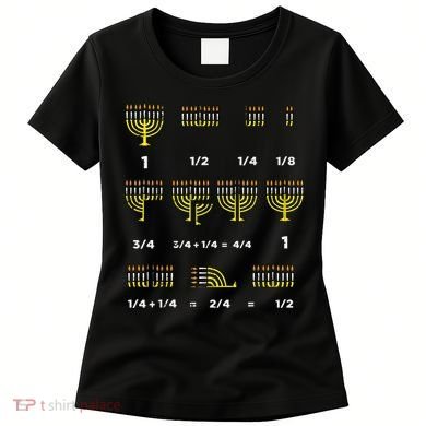 Hanukkah Math Fractions Menorah Chanukah Teacher   Women's T-Shirt