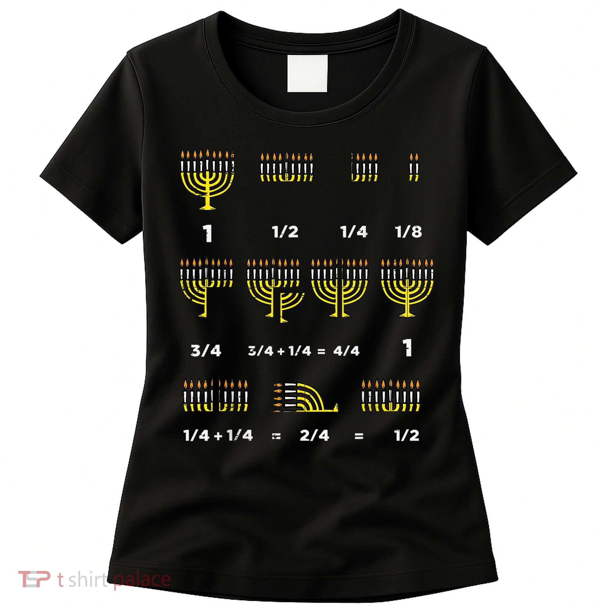 Hanukkah Math Fractions Menorah Chanukah Teacher   Women's T-Shirt