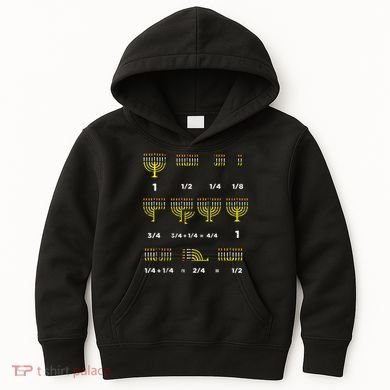 Hanukkah Math Fractions Menorah Chanukah Teacher   Kids Hoodie