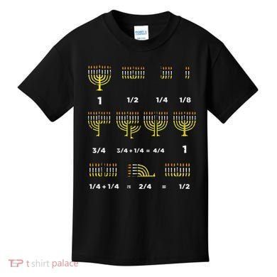Hanukkah Math Fractions Menorah Chanukah Teacher   Kids T-Shirt