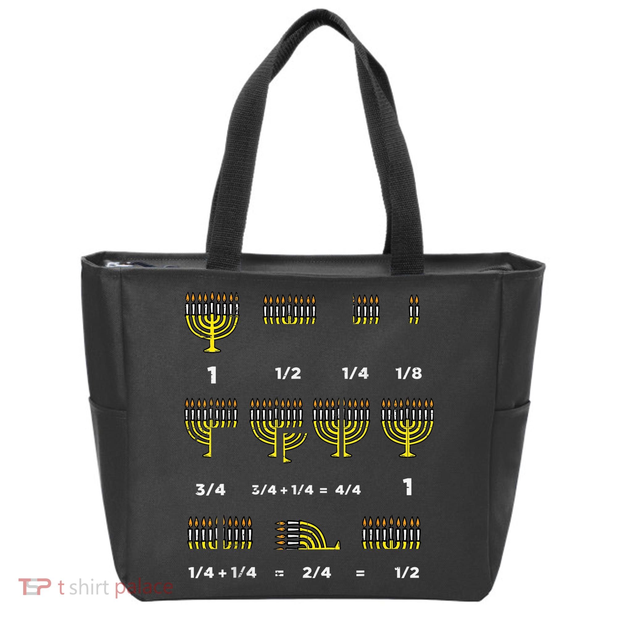 Hanukkah Math Fractions Menorah Chanukah Teacher   Tote Bag