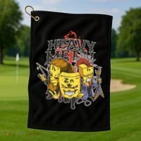 Heavy Metal Funny Chemistry Golf Towel thumb 1