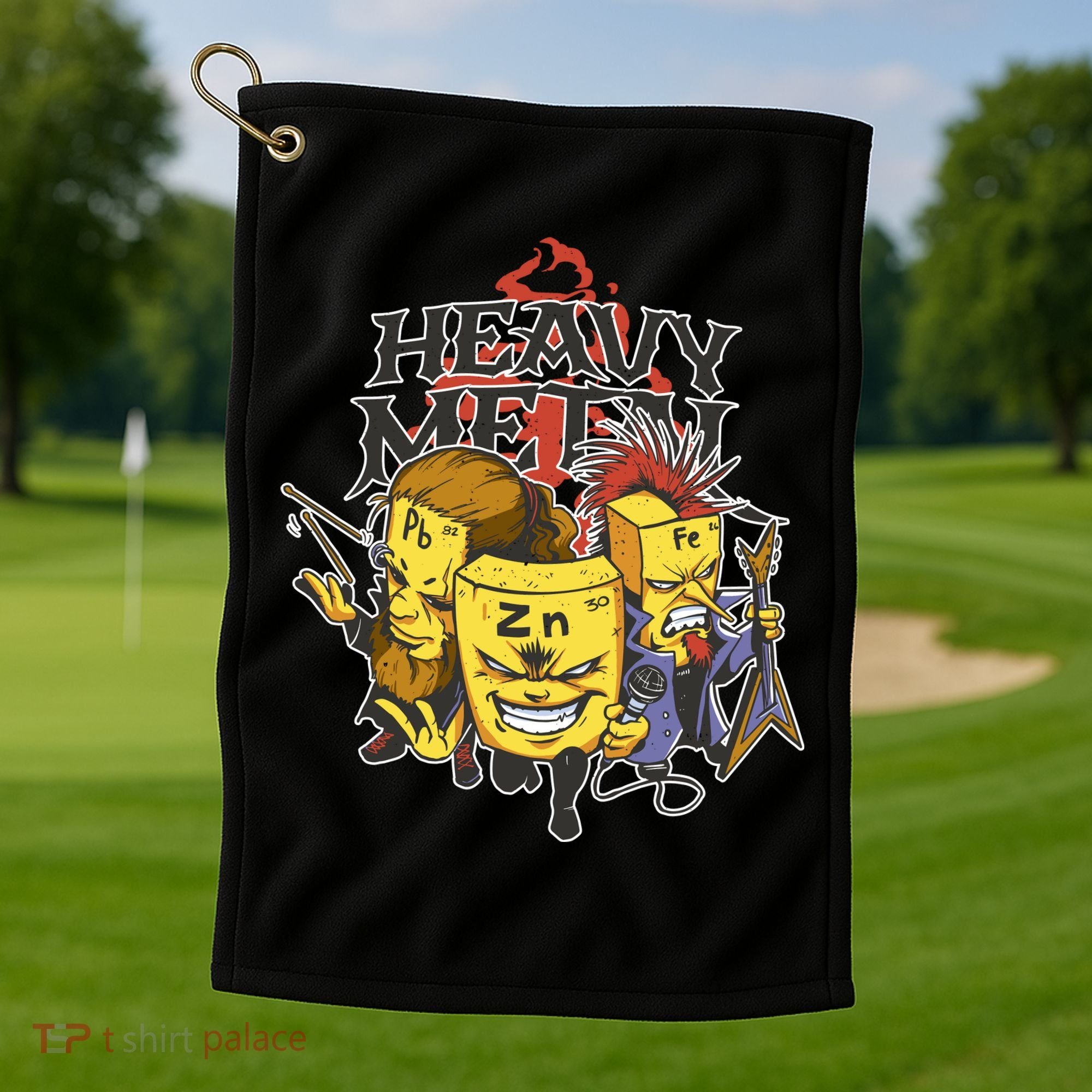 Heavy Metal Funny Chemistry Golf Towel
