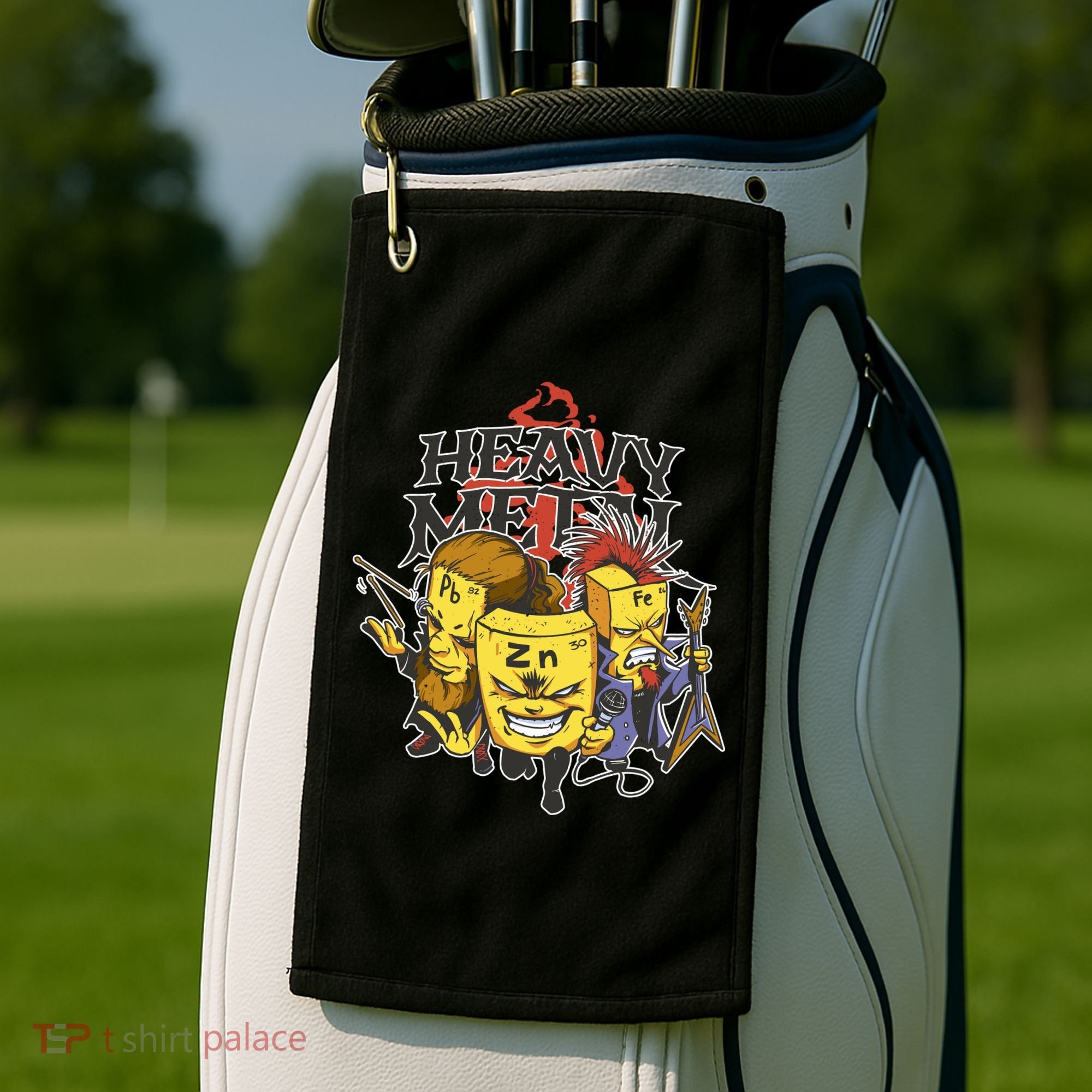 Heavy Metal Funny Chemistry Golf Towel