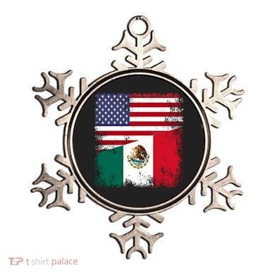 Half Mexican Flag Vintage Mexico Usa Gift Ornament