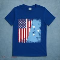 Half Micronesian Flag Vintage Micronesia Usa Gift T-Shirt thumb 5