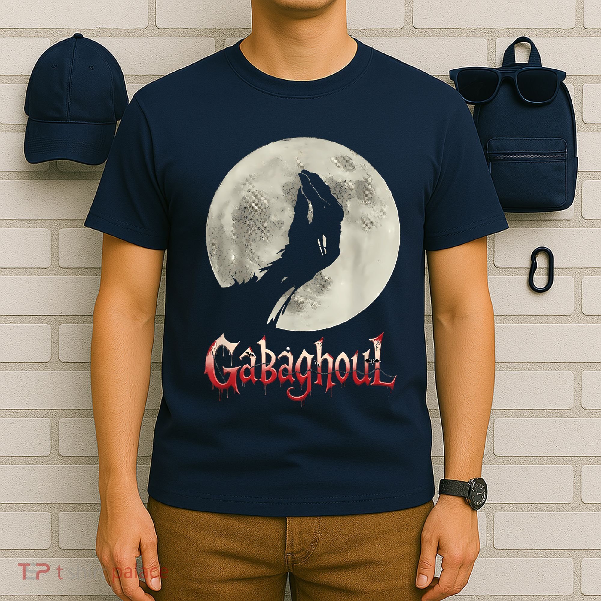 Hand Moon Gabagool Halloween T-Shirt