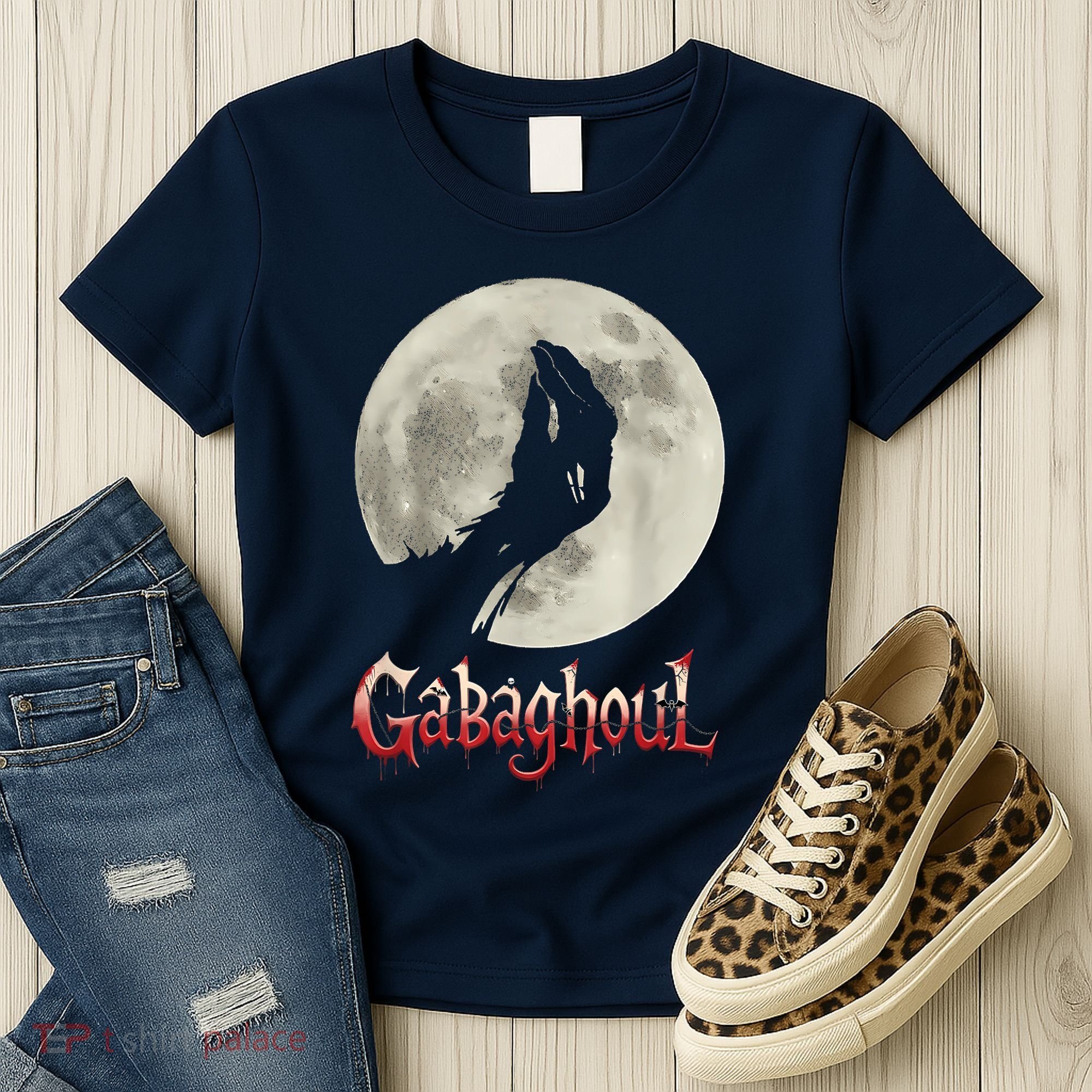 Hand Moon Gabagool Halloween Women's T-Shirt