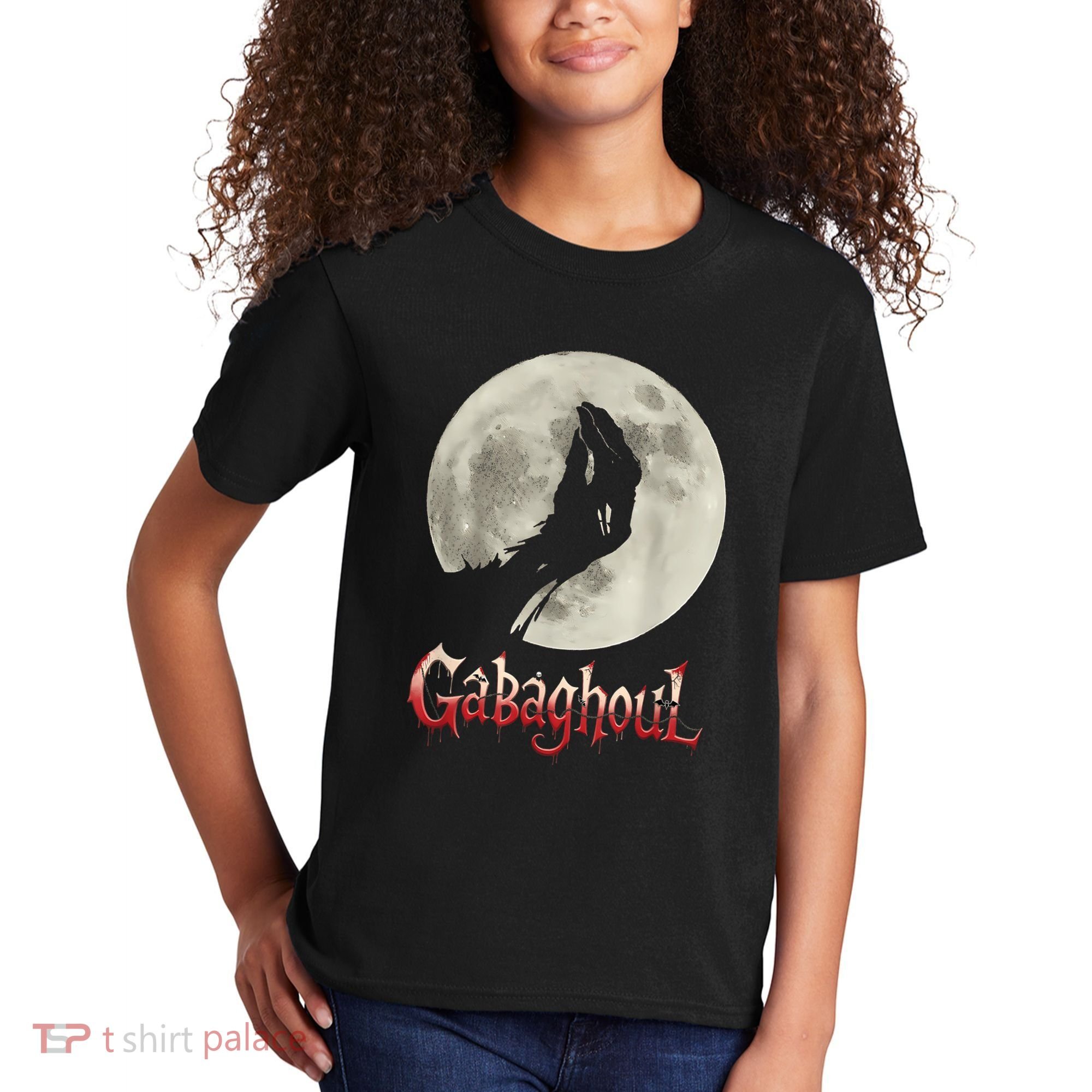 Hand Moon Gabagool Halloween Kids T-Shirt