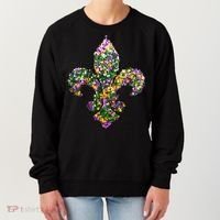 Happy Mardi Gras Carnival Fat Tuesday Fleur De Lis Women's Sweatshirt thumb 0