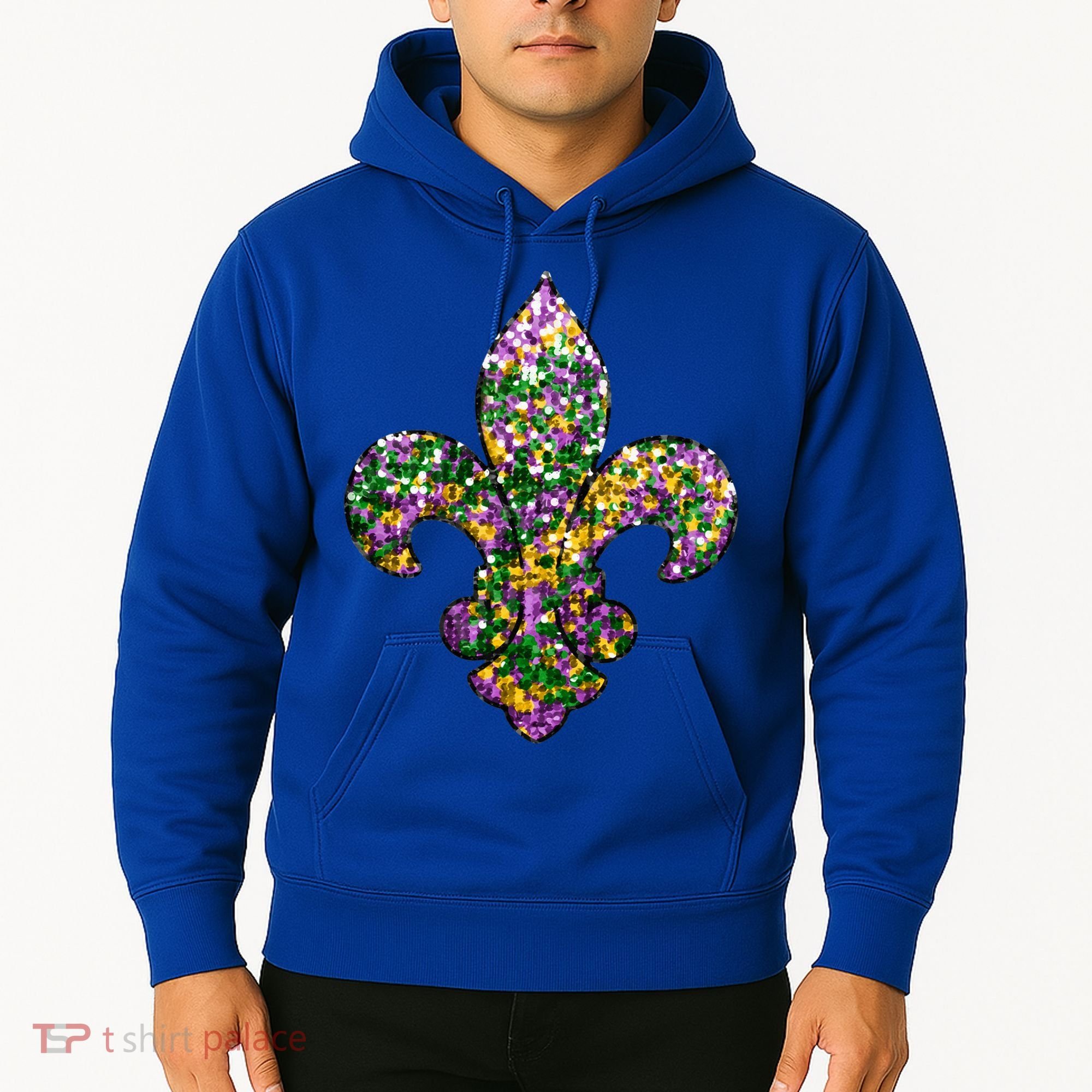 Happy Mardi Gras Carnival Fat Tuesday Fleur De Lis Hoodie