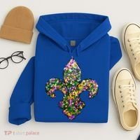 Happy Mardi Gras Carnival Fat Tuesday Fleur De Lis Hoodie thumb 4