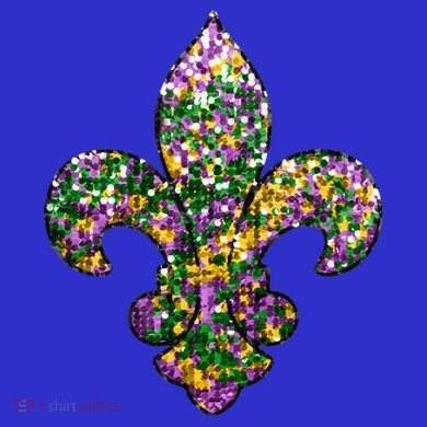 Happy Mardi Gras Carnival Fat Tuesday Fleur De Lis Button