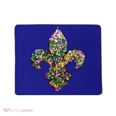 Happy Mardi Gras Carnival Fat Tuesday Fleur De Lis Mousepad