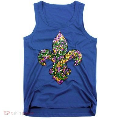 Happy Mardi Gras Carnival Fat Tuesday Fleur De Lis Tank Top