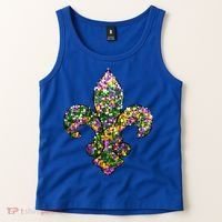 Happy Mardi Gras Carnival Fat Tuesday Fleur De Lis Tank Top thumb 2