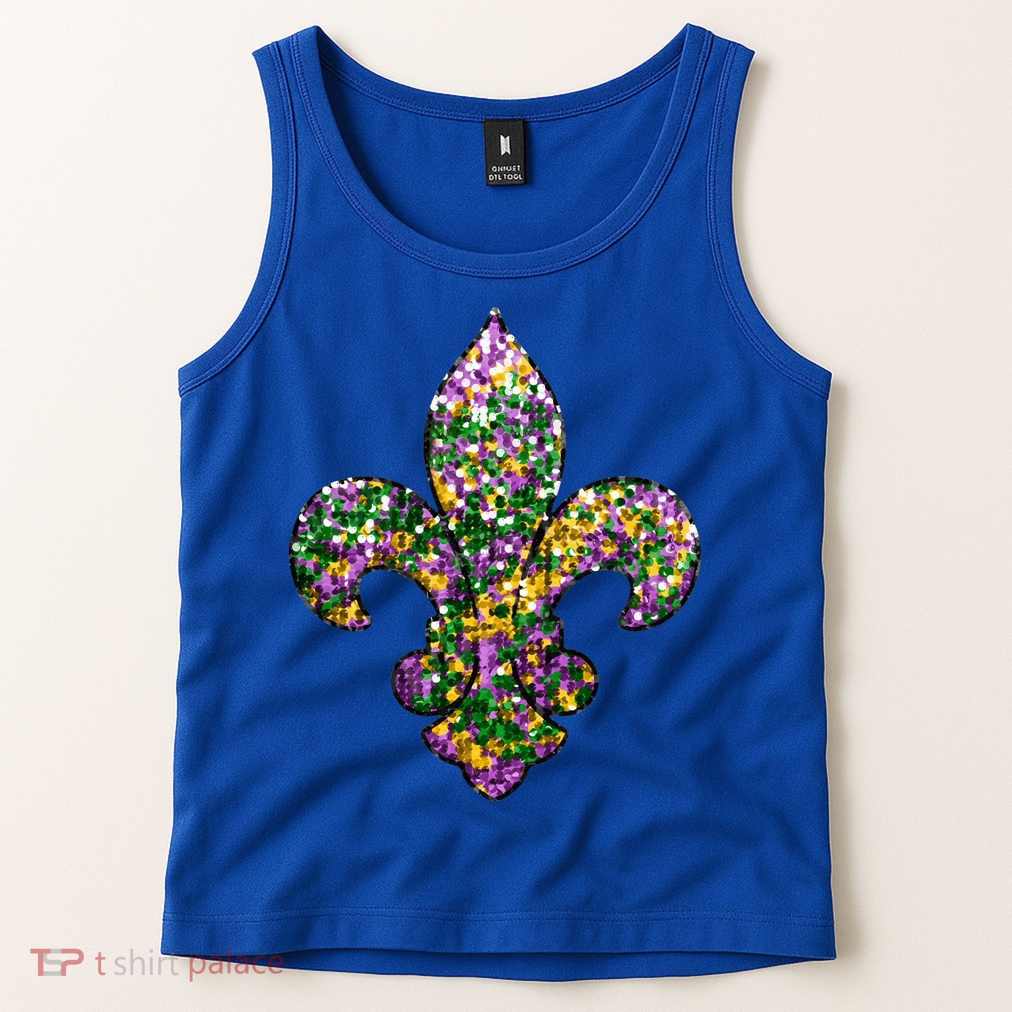 Happy Mardi Gras Carnival Fat Tuesday Fleur De Lis Tank Top