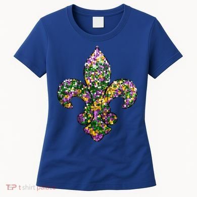 Happy Mardi Gras Carnival Fat Tuesday Fleur De Lis Women's T-Shirt