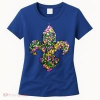 Happy Mardi Gras Carnival Fat Tuesday Fleur De Lis Women's T-Shirt thumb 0