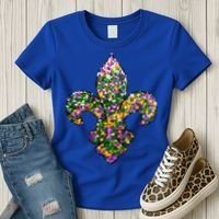 Happy Mardi Gras Carnival Fat Tuesday Fleur De Lis Women's T-Shirt thumb 3