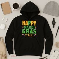 Happy Mardi Gras Ya'll Hoodie thumb 3
