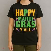 Happy Mardi Gras Ya'll T-Shirt thumb 4