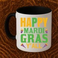 Happy Mardi Gras Ya'll Coffee Mug thumb 2