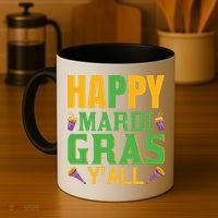 Happy Mardi Gras Ya'll Coffee Mug thumb 4