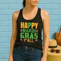 Happy Mardi Gras Ya'll Women's Tank Top thumb 2