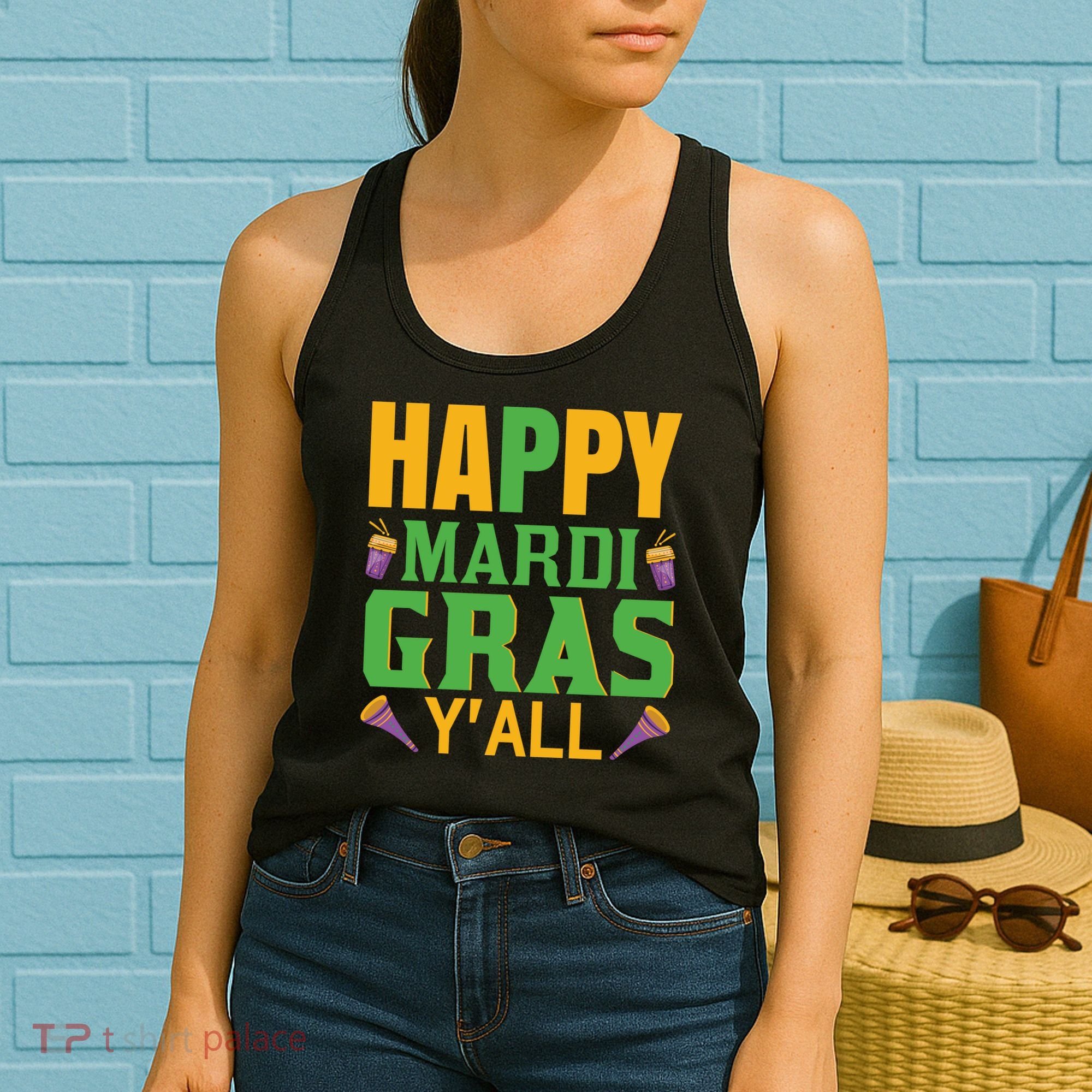 Happy Mardi Gras Ya'll Women's Tank Top