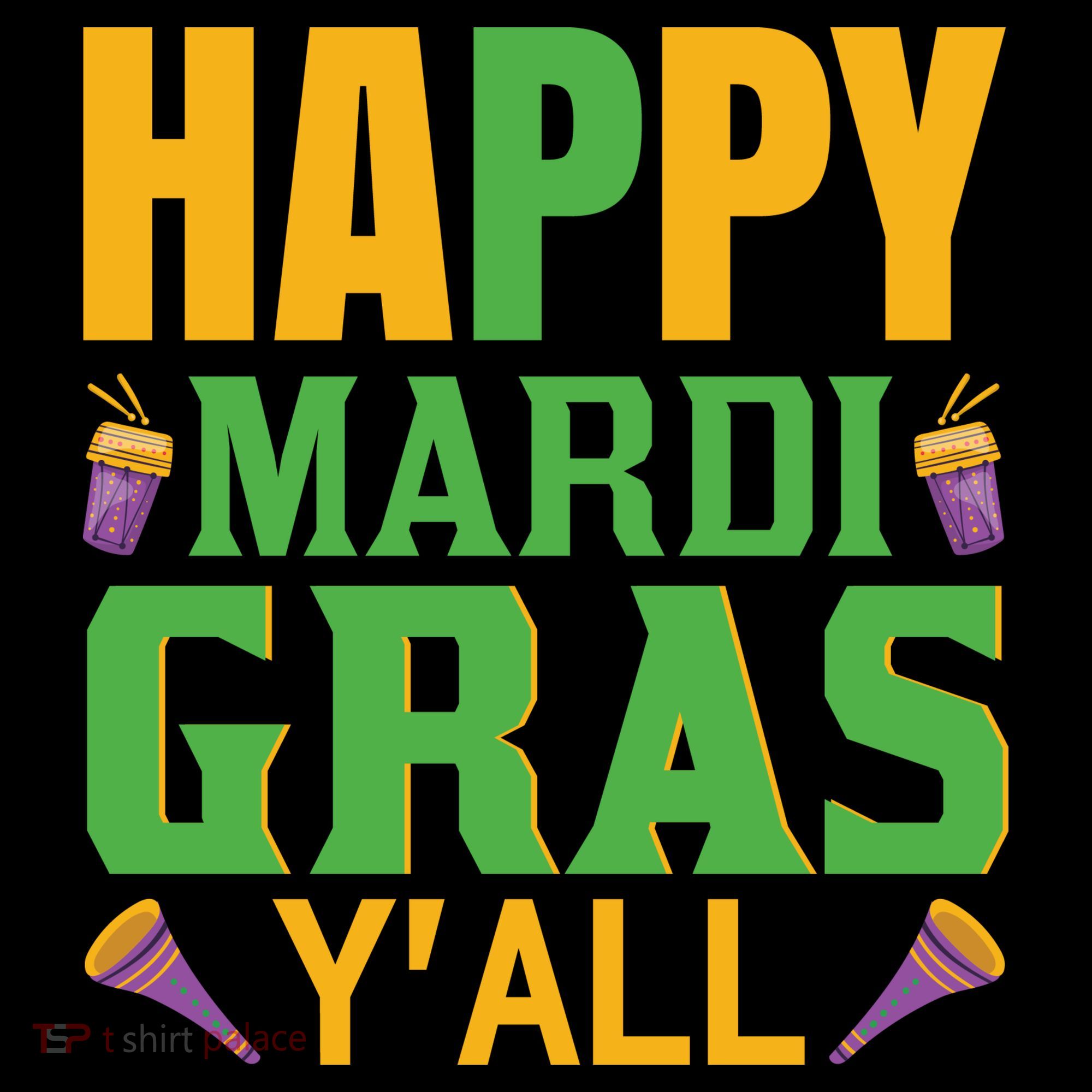 Happy Mardi Gras Ya'll Toddler Hoodie