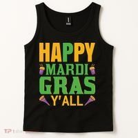 Happy Mardi Gras Ya'll Tank Top thumb 2
