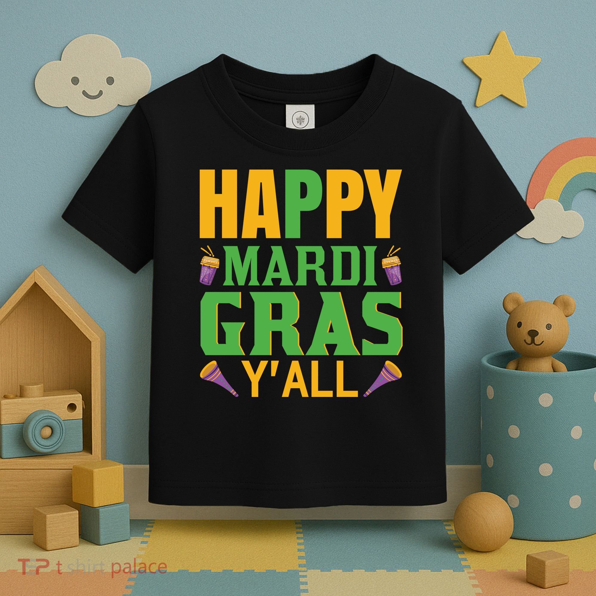 Happy Mardi Gras Ya'll Toddler T-Shirt