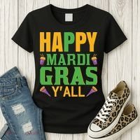 Happy Mardi Gras Ya'll Women's T-Shirt thumb 3