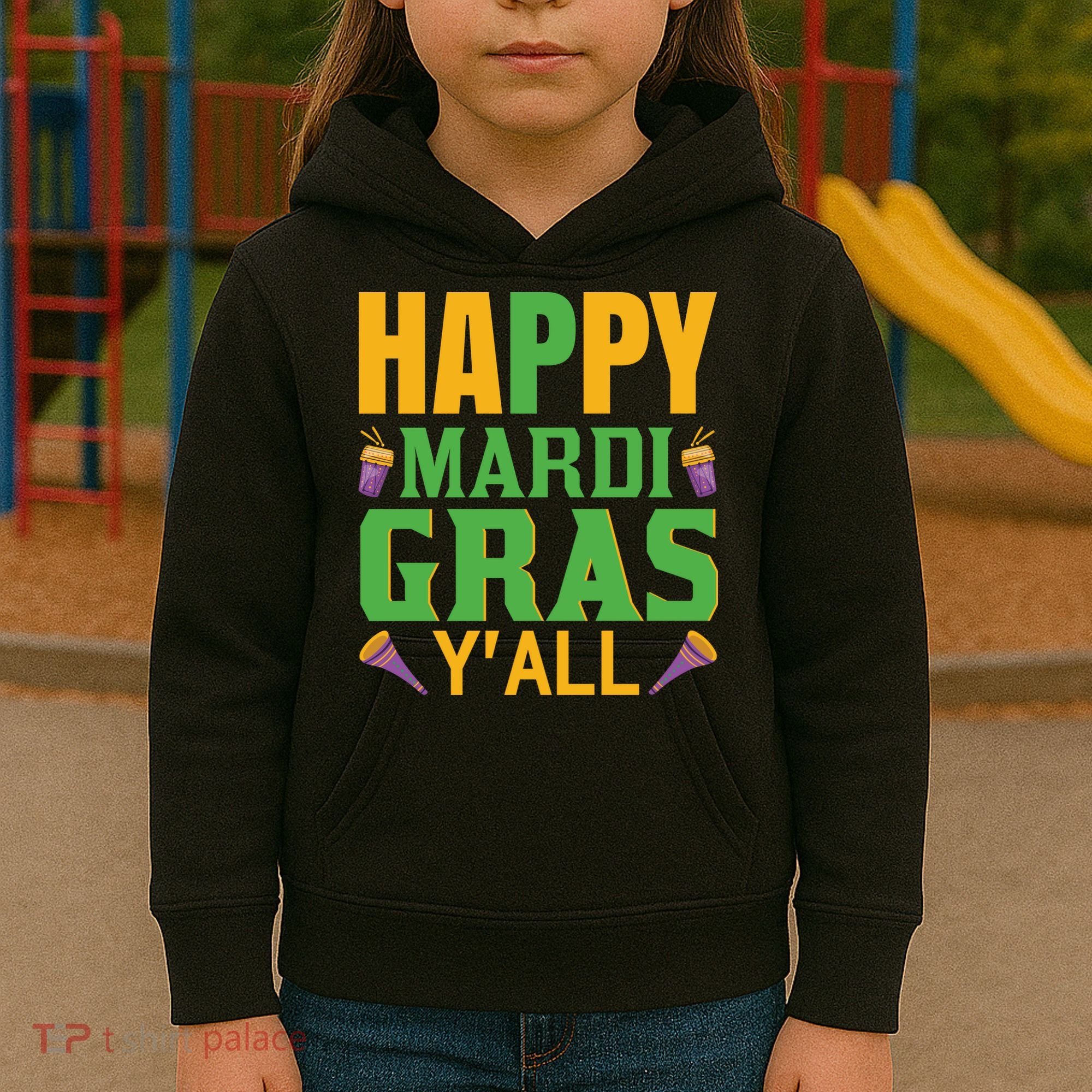 Happy Mardi Gras Ya'll Kids Hoodie