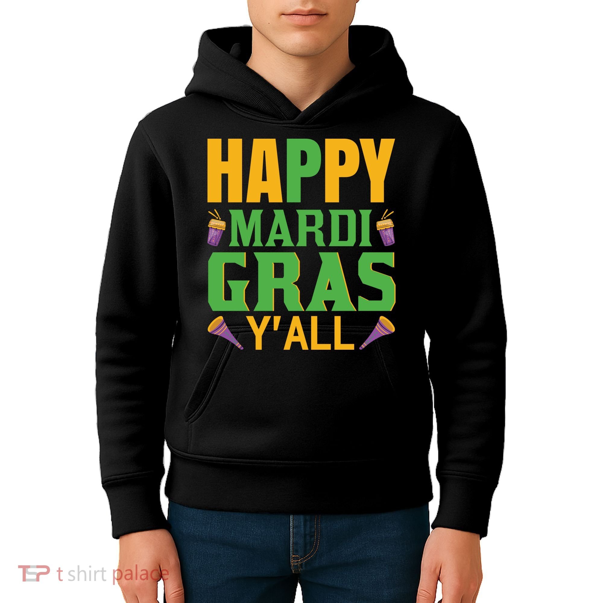 Happy Mardi Gras Ya'll Kids Hoodie