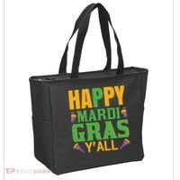 Happy Mardi Gras Ya'll Tote Bag thumb 2